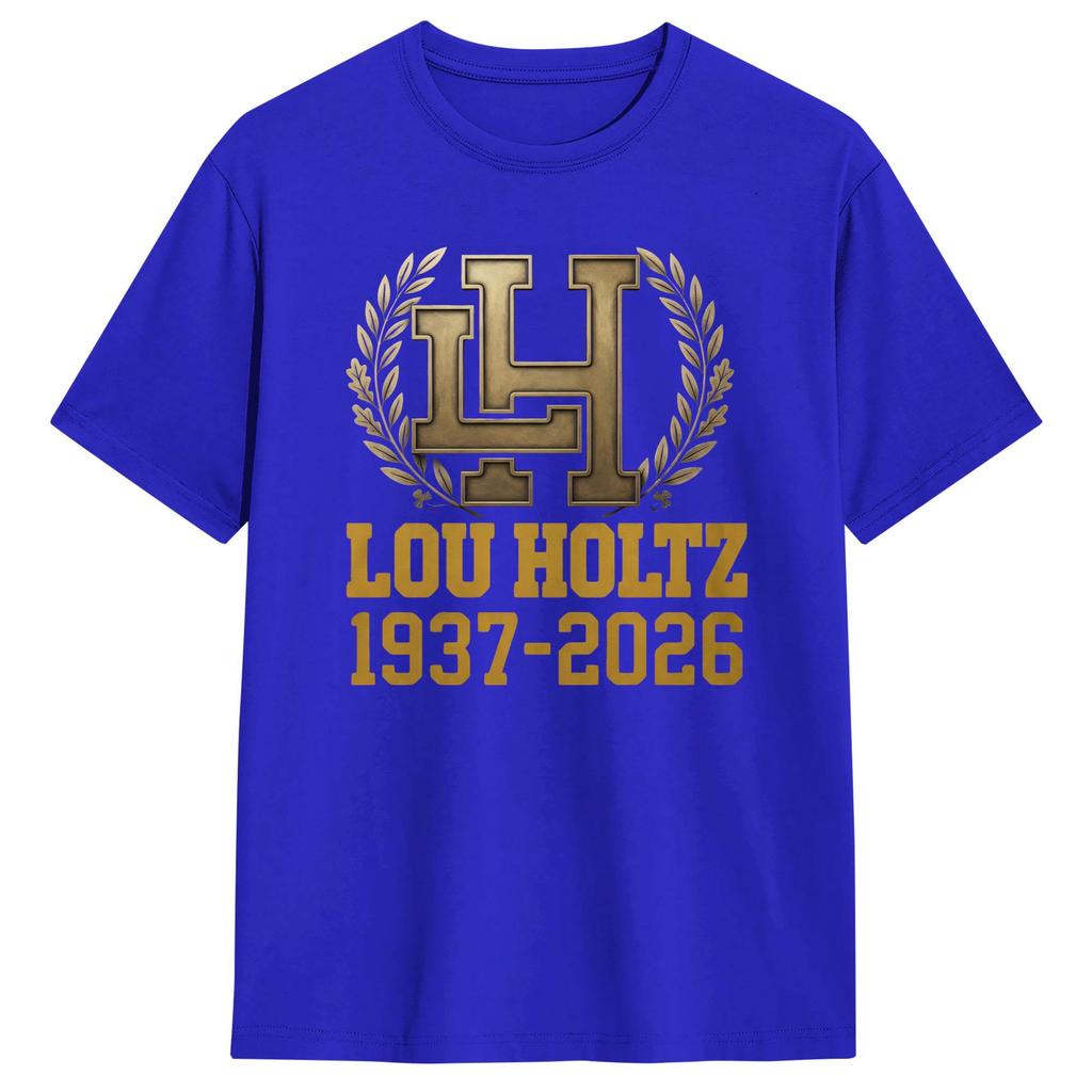 Lou Holtz 1937 2026 T-Shirt Strand Reines Baumwoll-T-Shirt Für Mann Harajuku Lässiges T-Shirt Kurze Ärmel Streetwear Kleidung