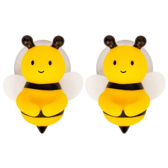 1/2/3Pcs Funny Toothbrush Holders Strong Stickiness Easy to Install Cartoon Bee Shaped Toothbrush Holders Bathroom Organizer