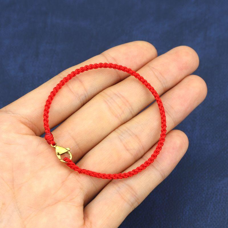 

Браслет из плетеного шнура ручной работы, красный шнурок с бусинами, ремешок для ношения на год животного, красный браслет-шнурок с бусинами для женщин, мужчин, парный браслет, цепочка на ногу Red -2.2mm thick 16cm long