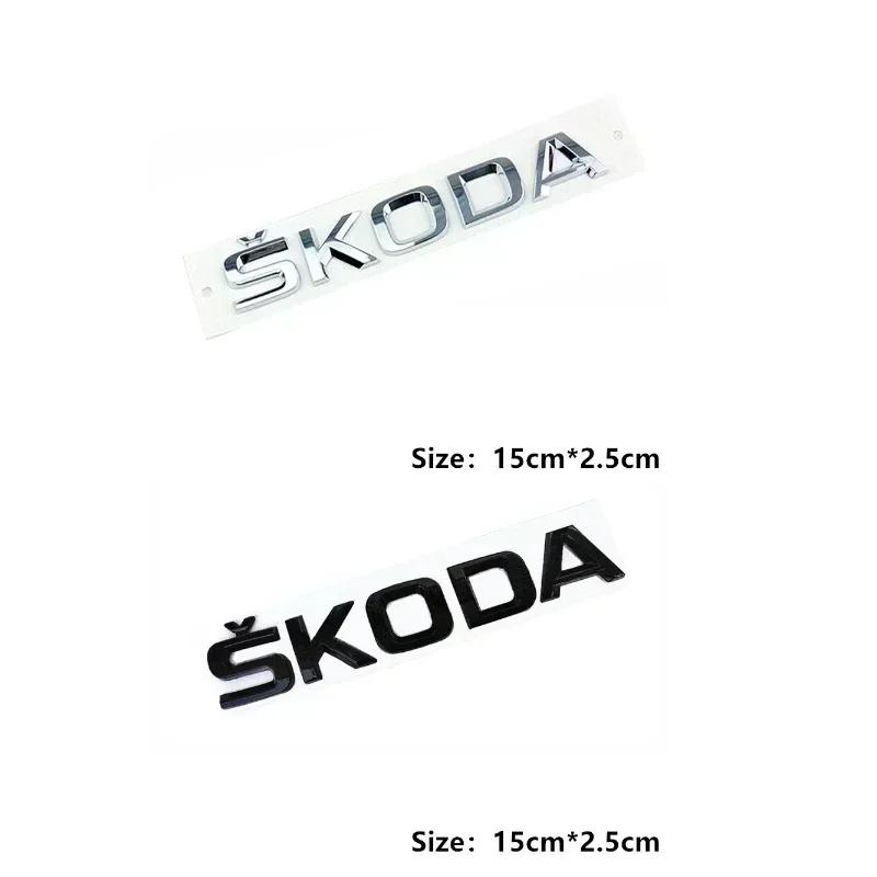 Naklejka Samochodowa 2025 Gorące Naklejki z Literami dla SKODA Logo 4x4 Karoq Kamiq Kodiaq Superb Octavia A7 Tour Rapid Yeti Emblemat Tylnej Klapy Samochodu