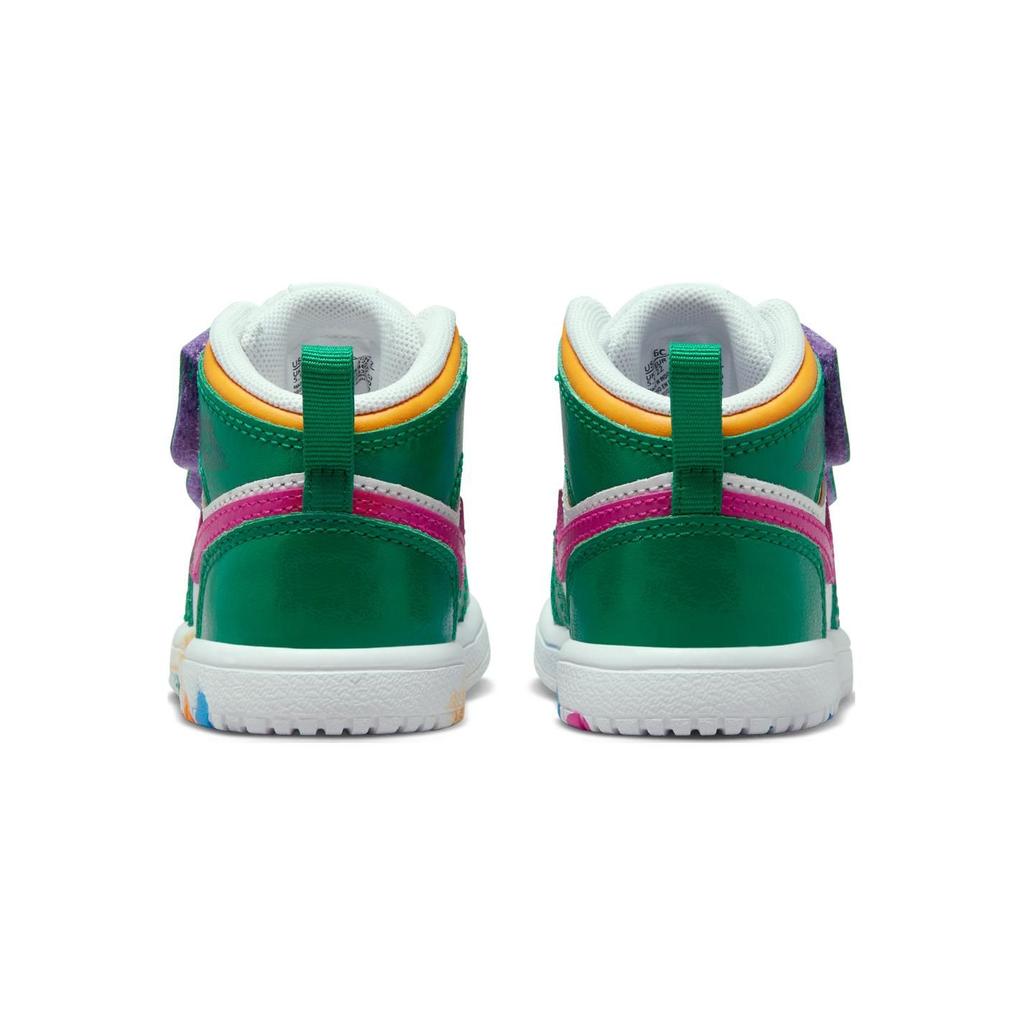 Jordan 1 Mid ALT Malachite White University Gold Active Pink (TD) Baby Sneakers DZ5536-300