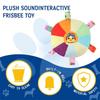 Funny Rainbow Plush Flying Saucer Dog Toys Outdoor Interactive Training Games Chew Toy Pets Flying Discs Toys with Bells