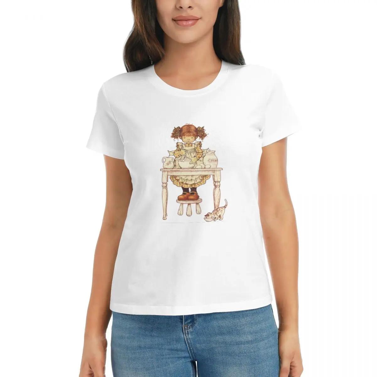 Women TShirt Sarah Kay Swing Girl Summer Short Sleeve Tees Round Neck Cotton T Shirts Clothes Tops Streetwear S