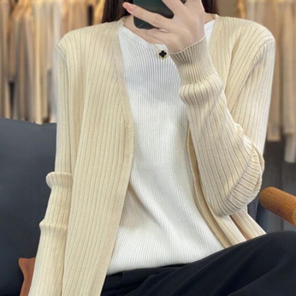 Navava Men S Ribbed Simple Zip Up Long Sleeve Knit Cardigan Nk1956