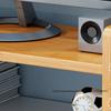 Bamboo Wooden Monitor Stand for Home Office Storage with Computer Riser Shelf and Desk Organizer