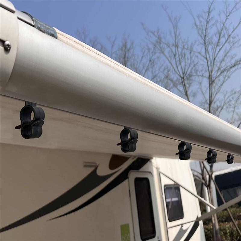 Classy-20Pcs Camping RV Awning Hook Clips Light Rope Clamp RV Traveling Tent Clip Light Hanger Awning Lights Decor
