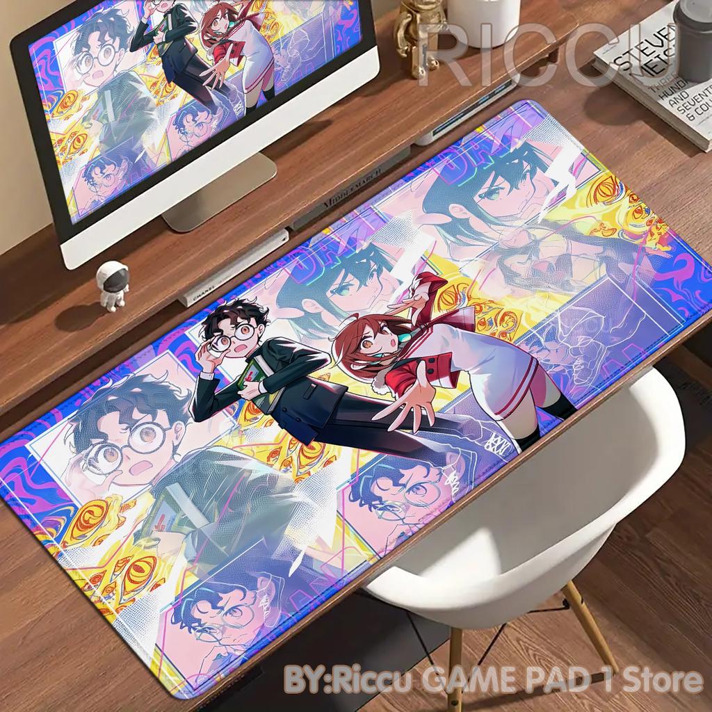 Mauspad Laptop Ayase Momo Takakura Ken Seiko Kawaii Mauspad XXL Dandadan Anime Mädchen Tastaturmatte PC Gamer Schrank HD Schreibtischmatte