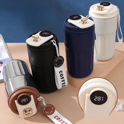 Akıllı Sıcaklık Göstergesi için 450 Ml Akıllı Yalıtımlı Bardak Yalıtımlı Su Bardağı Vakumlu Şişe Kahve Fincanı