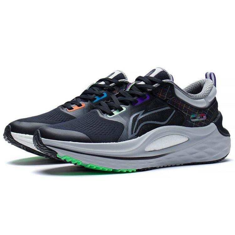 LiNing Fierce Steed 6 Reflective Stability Support Low-Top Running Shoes Men Running Shoes Black Gray ARZS001-11