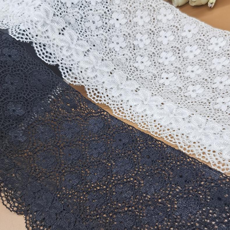 20CM Geniş Örme Elastik Dantel Giyim ve İç Giyim Aksesuarları için