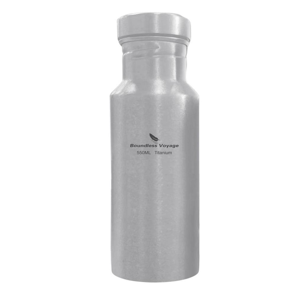Ultra-Light Pure Titanium Water Bottle - Large Capacity, Wide Mouth, with Handle for Camping & Sports