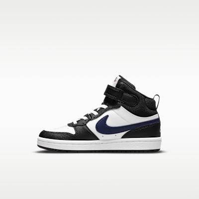 Nike Court Borough Mid 2 White Black University Red (PS) 31