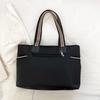 New fashionable waterproof large-capacity tote bag trendy commuter solid color portable shoulder bag