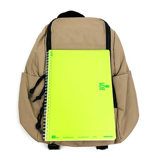 Snoopy Square Zip Backpack RE-PET Beige Backpack Commuting Bag