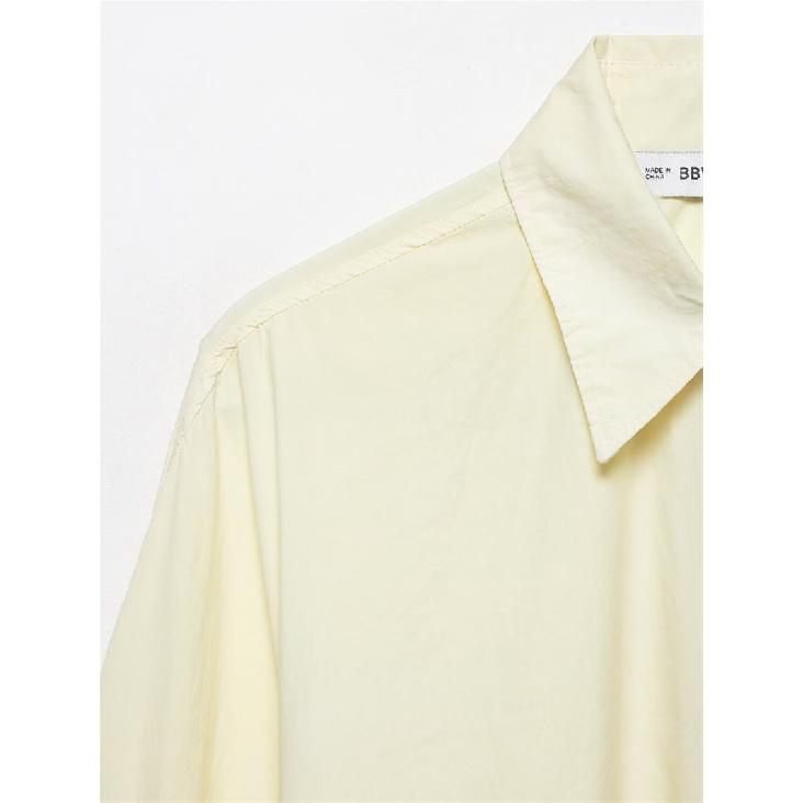 2026 Spring New Style Women's Fashionable Casual Loose Versatile Poplin Solid Color Shirt