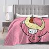 Slowpoke Cartoon Flannel Blanket  Super Warm Throw Blanket for Couch Bed Airplane Travel Fashion Bedspread Sofa Bed Cover
