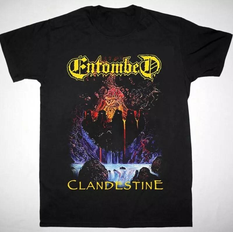 

Entombed - Тайный подарок для фаната Черная футболка с коротким рукавом Полный размер Унисекс M