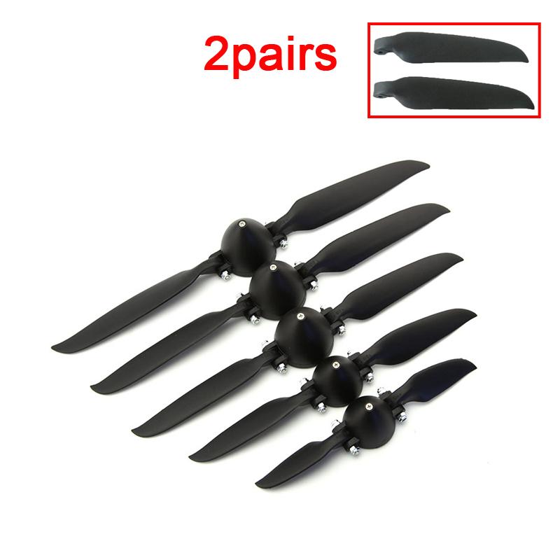 2Pairs Folding Propeller 6x4 7x3 8x6 9x5 10x6 11x6 Paddle Blades Fixed Wing Props with 3MM Hole for RC Airplane Glider DIY Parts