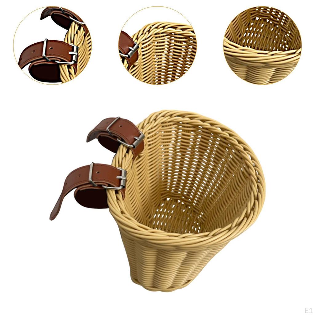 Kids Bike Woven Basket Front Decoration Children Bicycle Portable with Adjustable