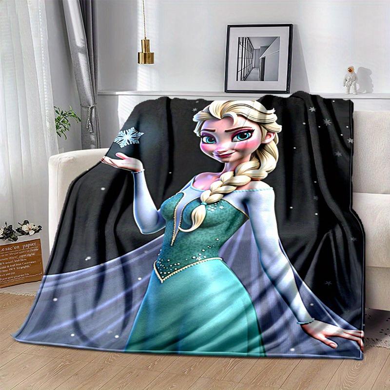 1pc. Cartoon Elsa Blanket, Seasonal Universal, Home Decoration, Throw Blanket, Cartoon Bedding, Soft Flannel Throw Blanket, Versatile & Cozy