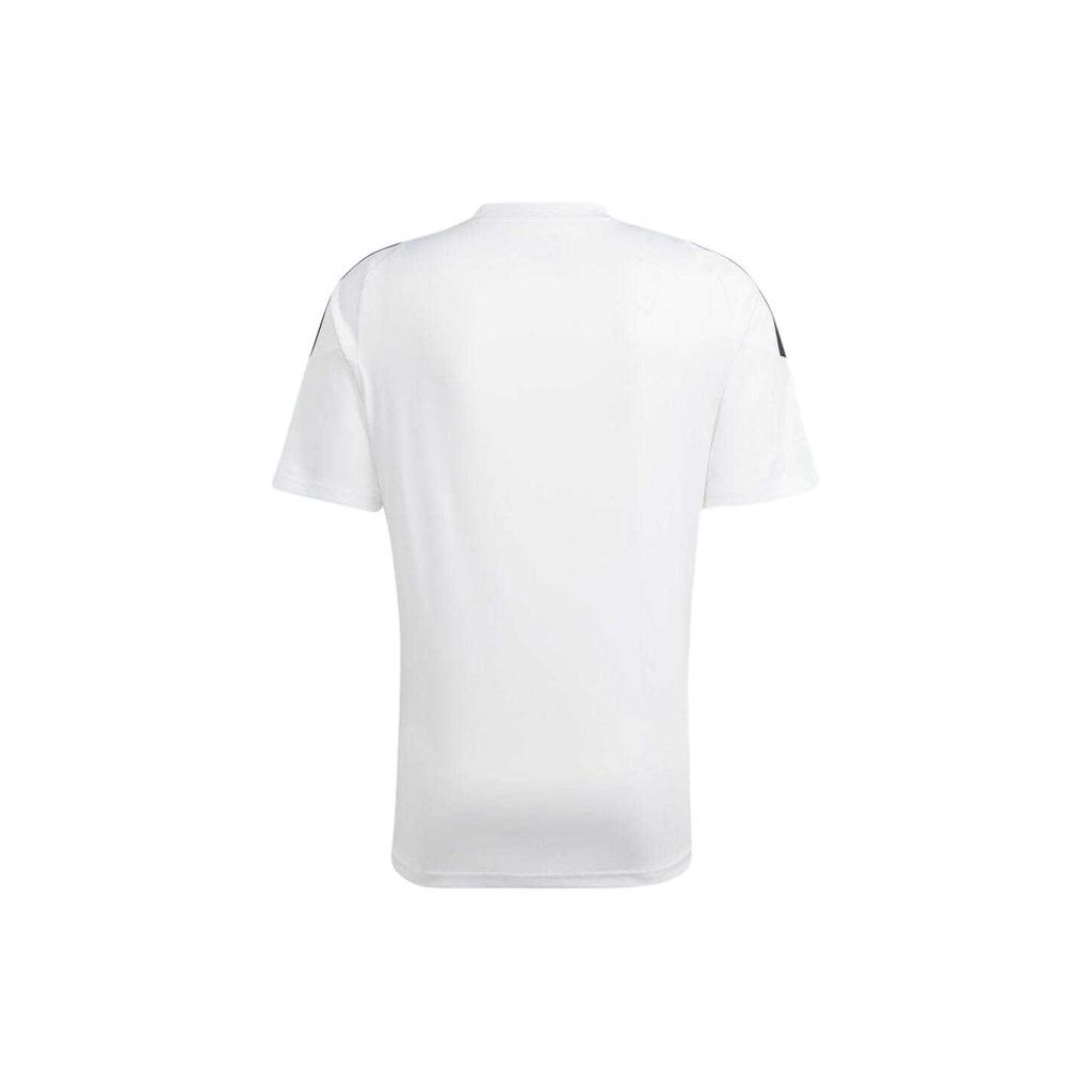 Adidas Colorblock Striped Logo Print Slim Fit Crew Neck Soccer Jersey Men Tops White IS1019