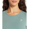 Gymshark Training Cotton Baby Tee Celeste Blue B4b3q Udbp