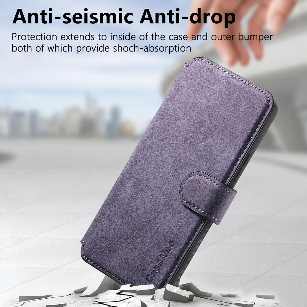 Für Samsung Galaxy S23 Magnetische Hülle CASENEO Abnehmbare Leder Handy Brieftasche Hülle