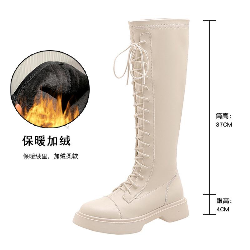 

Но ботфорты эластичные тонкие ботинки с внутренней платформой ботинки до колена ботинки Мартин на толстой подошве с высоким голенищем ветрозащитные рыцарские ботинки 40