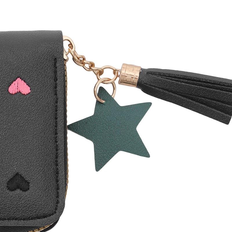 Dámská roztomilá módní peněženka taška mini držák na kreditní karty krátká spona na peníze přenosná malá peněženka na mince