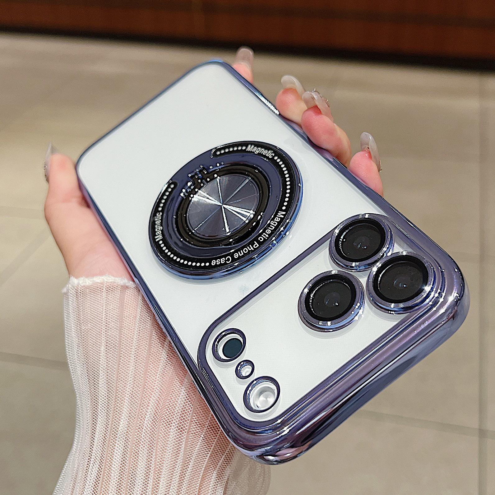 

iPhone 17 Pro Max Electroplated Magnetic Rotating Ring Case with 16ft Drop Protection 17 PRO