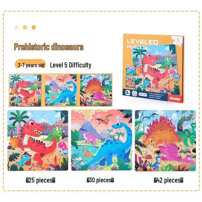 Magnetic Animal & Transport Puzzle Set for Early Childhood - Levels 1 To 5