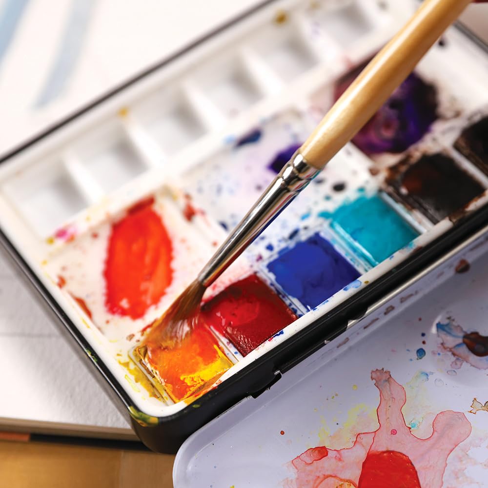 Golden QOR Watercolor 0025 Half Pan Urban Sketch 6-Color Set 13300025