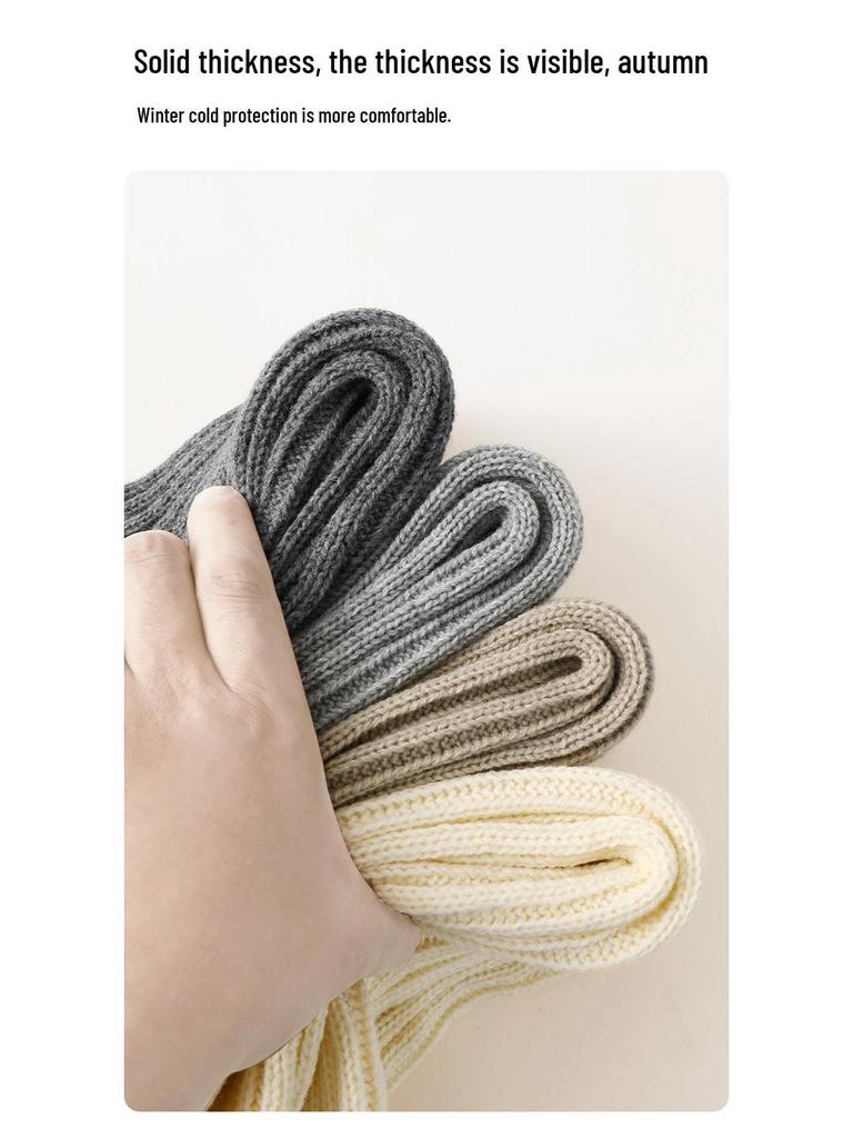 Women's Y2K Knitted Leg Warmers: Thick Autumn/Winter Japanese Style Student Socks