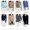 2023 Autumn/Winter Women's Korean-Style Camel Cardigan, Round Neck, Single-Breasted Knit Sweater.