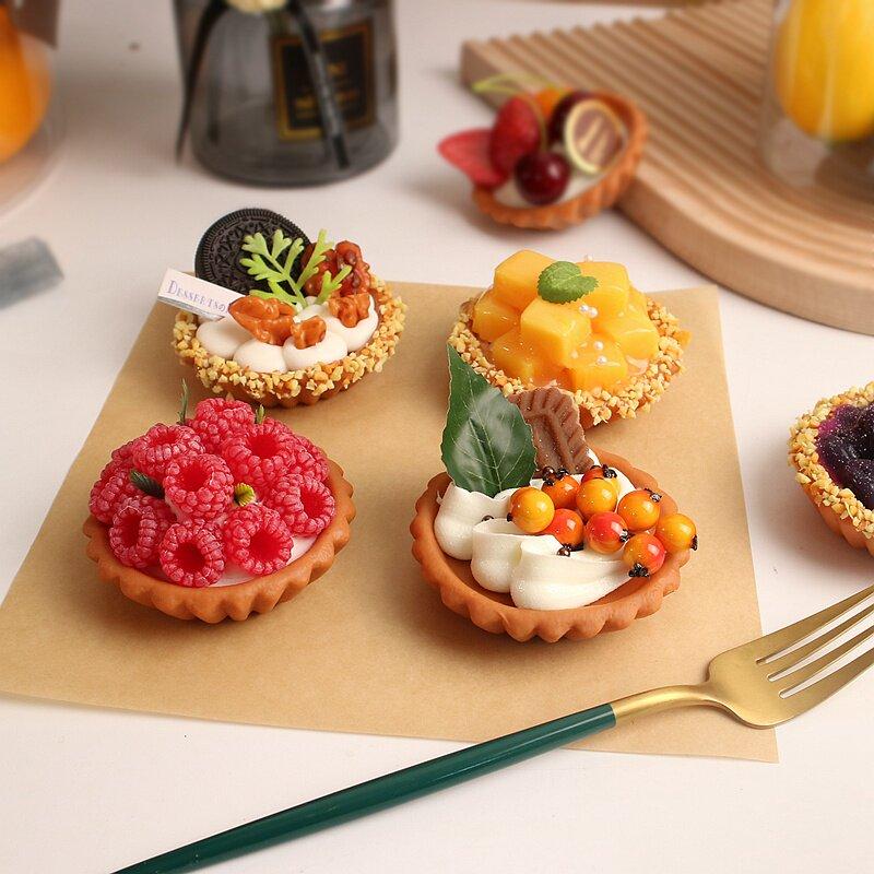 1 Stuk Nep Fruit Taart Taart Taart Model Leuke Fruit Taart Dessert Prop Simulatie Voedsel Room Voedsel Spelen Desserts Kunstmatige Decoraties