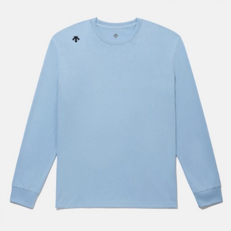 DescenT OverfiT Bawełniana Koszulka z Długim Rękawem B1 sq123uTl12 Czarny Mglisty Błękit