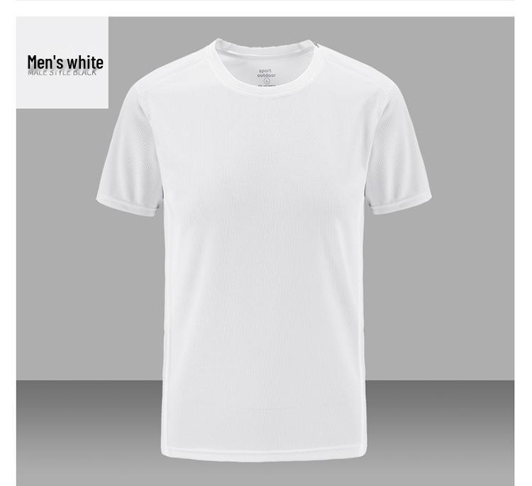 2023 Men's Quick-Dry Outdoor Casual T-Shirt, Plus & Big Sizes, Couple Style, Solid Color, Elastic, Summer Wear