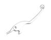 KITACO Right Lever for Part Compatible with YR-21 (Replacement Number 1WD-H3922-00) - Silver, YZF-R25/MT-25, Etc. (Product Code 70-525-63211)