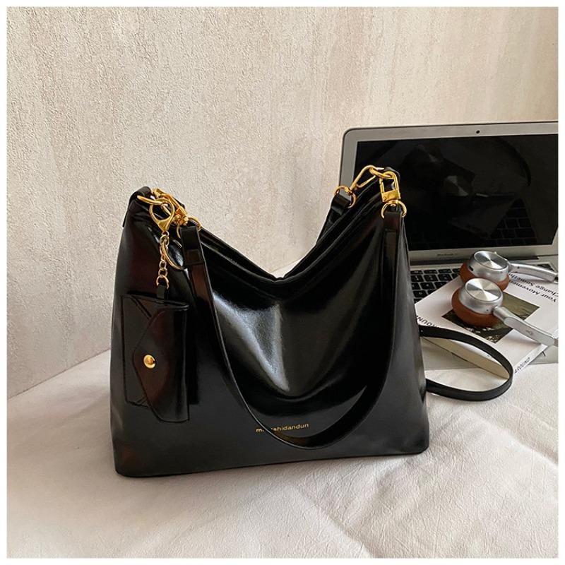 Модная Сумка, Повседневная Вместительная Одноплечевая Сумка-кроссбоди, Нишевая и Универсальная Сумка-тоут чёрный