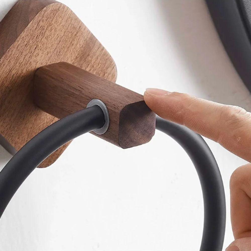 Aluminium Material Portable Towel Racks Round Design Wall Mounted Towel Holder  Wall Mounted