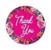 Darling Souvenir Round 45 Pcs Floral & Vines Border Black Thank You Stickers Envelope Seal-1.6