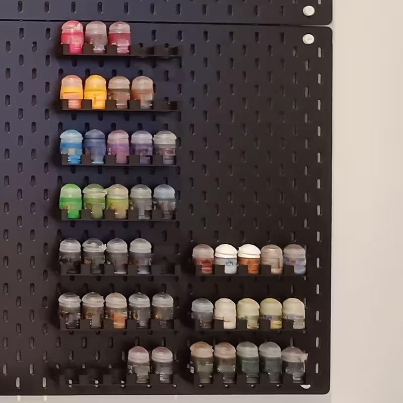 Pigment Rack Space Saving For Storing Pigment Bottles 3.2Cm 1.26In Paint Diy Project Pigment Storage Display Rack Wall Mount