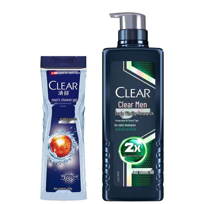 Clear & Smooth Oil Control Body Wash and Anti-Dandruff Shampoo Set