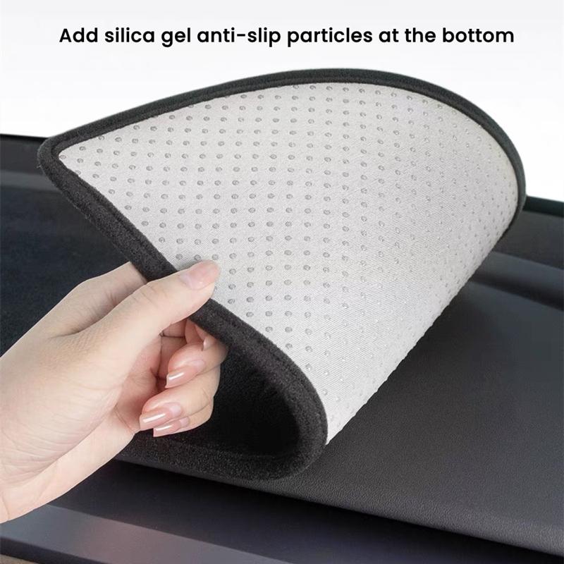 Flannel Dashboard Cover Pad For Tesla Model 3 Y 2017-2023 Sunshade Protector Anti-UV Dash Mat Sunshield Non-slip Car Accessories