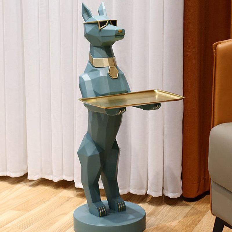 

Resin Figurines Storage Tray Figurines Decoration Home Luxury Modern Miniatures Nordic Accessories Miniatures Holiday Gifts зелёный