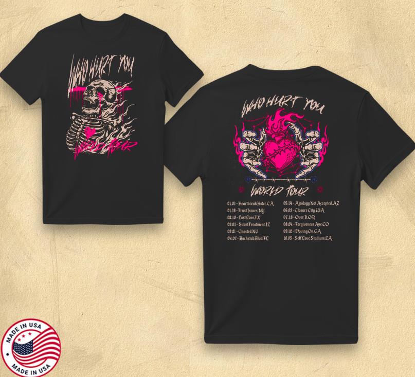 Who Hurt You 2026 World Tour Graphic T-Shirt M