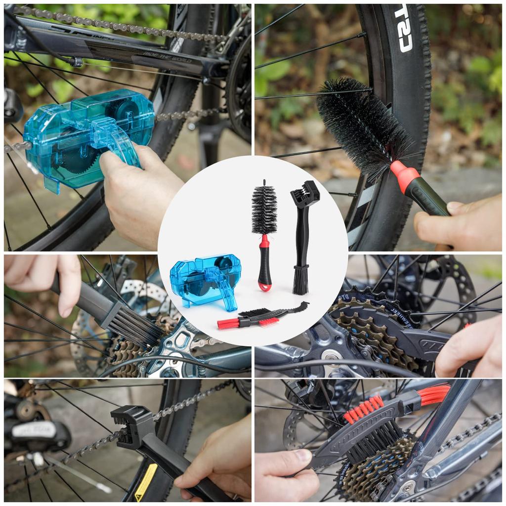 CXWXC Bicycle Maintenance Stand Cleaner Adjustable Adjustable Work Includes Tool Convenient To Store and Black Set, Stable, Height, Angle, Stand,