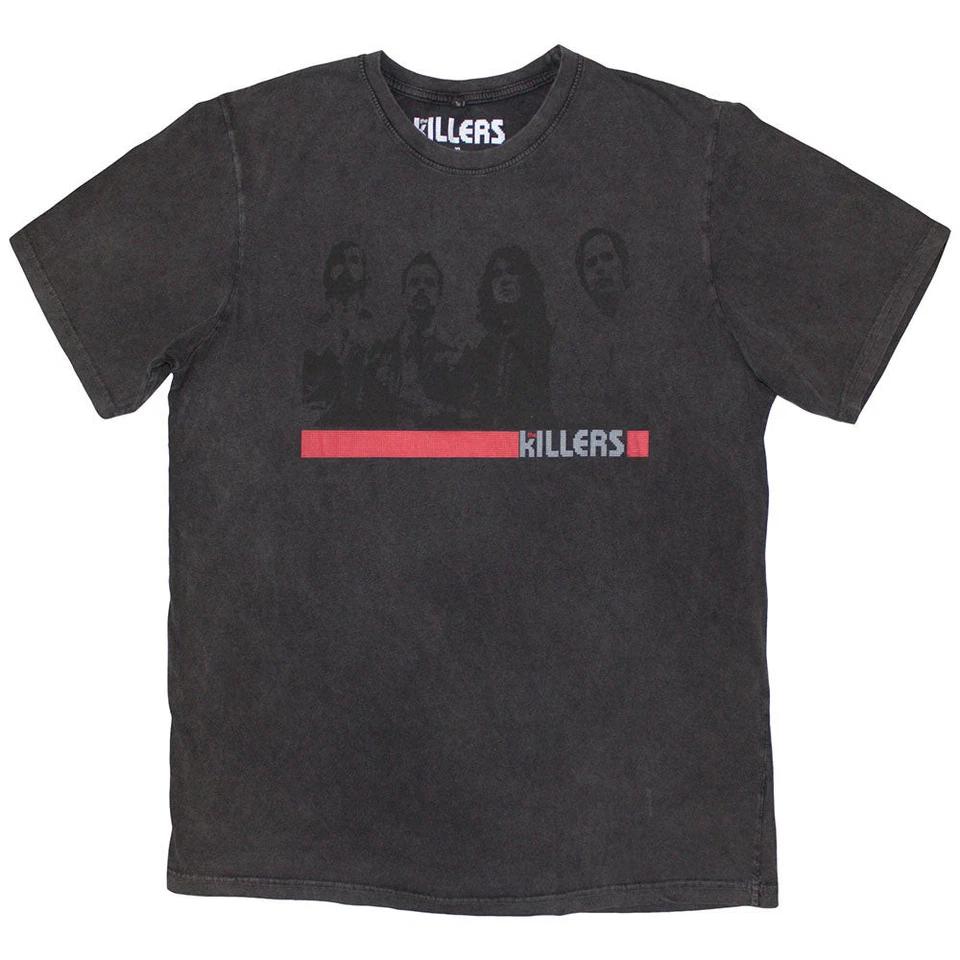 

The Killers Stone Wash T-Shirt: Band Photo Mono OFFICIAL NEW S