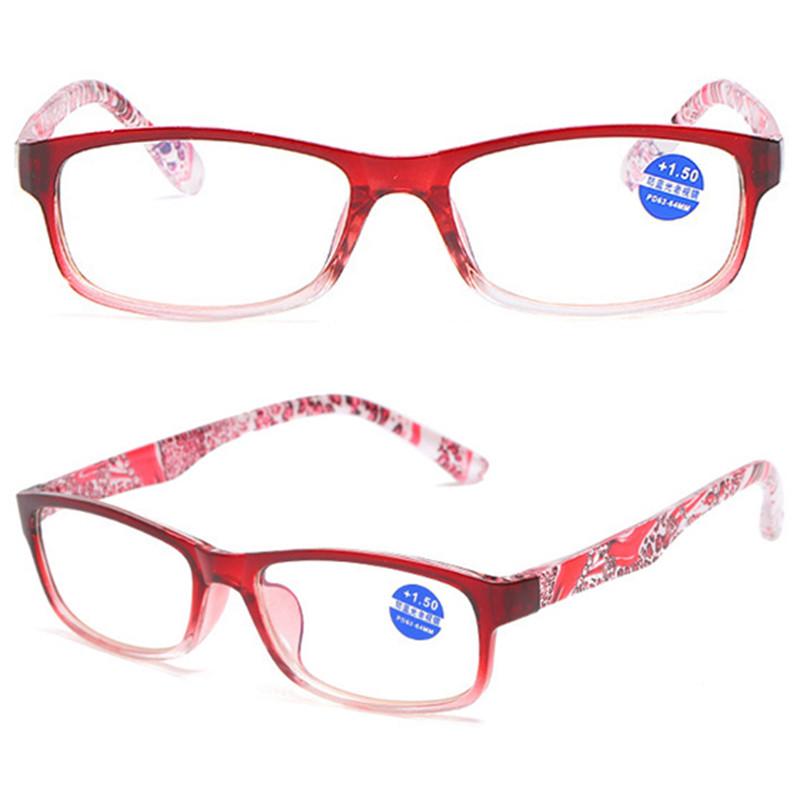 FOENIXSONG ladies's Reading Glasses Anti Blue Ray Lenses 1.00 2.00 3.00 4.00 Red Retro Plus Prescription Eyewear for ladies SK898