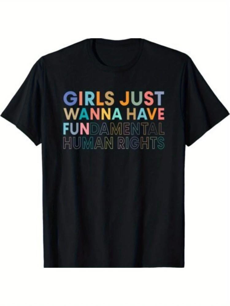 

Girls Just Wanna Have Fundamental Rights - Women s Empowerment Cotton T-Shirt 4XL
